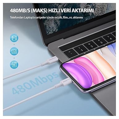 CTC20 45W 2m TPE Type-C to Type-C Hızlı Şarj ve Data Kablosu - Görsel 5