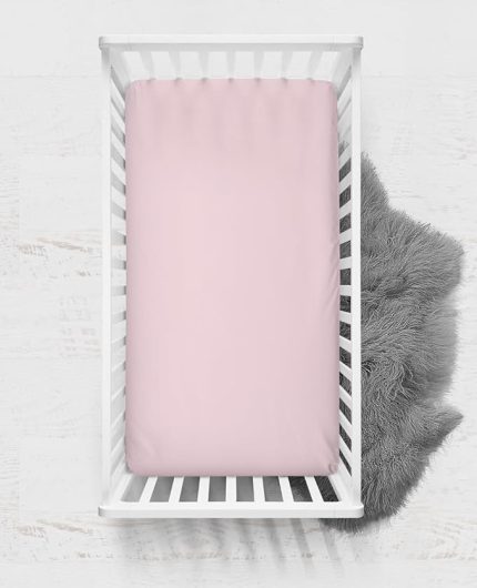 60x120 Penye Lastikli Bebek Çarşafı - Krem Pembe Lila 3'lü Set