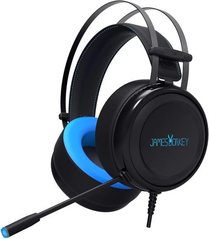 James Donkey 710 Siyah 7.1 Surround Gaming Kulaklık Neodimyum 50mm Sürücüler 112dB Hassas Mikrofon -43dB Mavi LED Aydınlatmalı Manuel + Yazılımla Ses Kontrol USB Bağlantı