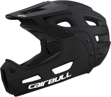 Yüz Bisiklet Kaskı Dağ Bisikleti için Ayrılabilir Çene Korumalı ve Vizörlü Yetişkin Bisiklet Kaskı