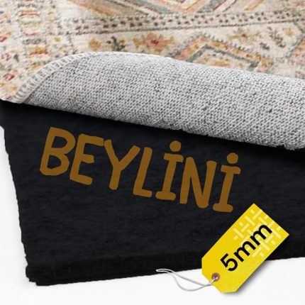 Beylini Halı Altı Keçesi Yalıtım ve Dolgu Keçesi, Koruyucu Ses,Isı, Hava 5-6 mm (Siyah, 200x100)