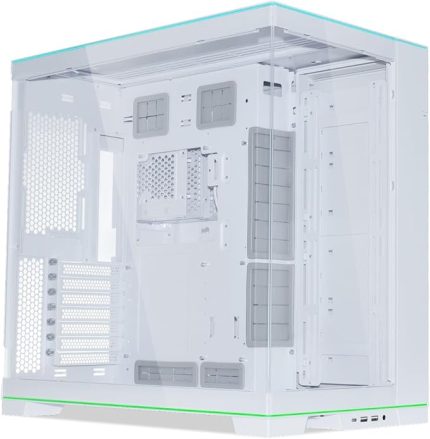 Li O11D EVO RGB bilgisayar kasası, entegre RGB aydınlatma, 455 mm GPU içermez, 420 mm'ye kadar radyatör, çelik, alüminyum, sertleştirilmiş cam, beyaz