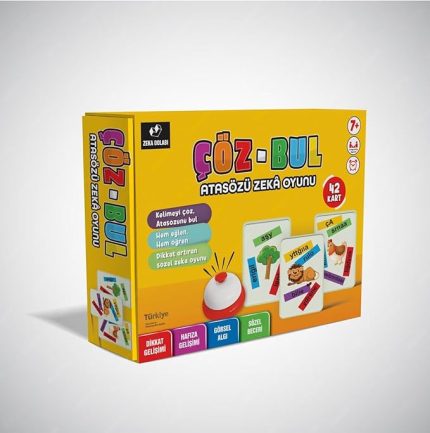 - Bul Atasözü Zeka Oyunu (Atasözleri - Eğitici Zeka Oyunu - Aile Kutu Oyunu - Oyuncak)