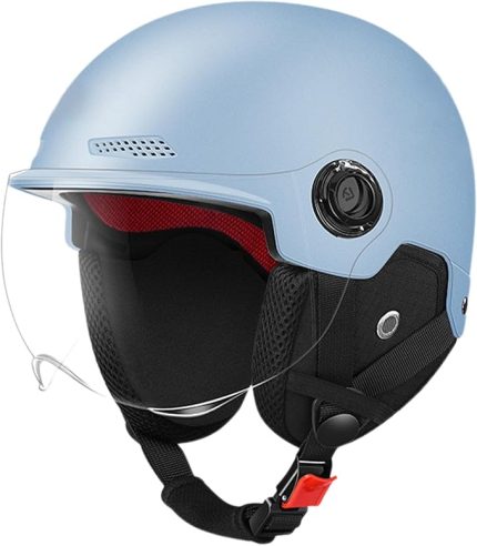 scooter için güvenlik kaskı, koruyucu kask, üniseks motosiklet koruma kaskı - Şehirde işe gidip gelme, açık hava maceraları ve uzun sürüşler için ayarlanabilir kayışlı binici aksesuarı