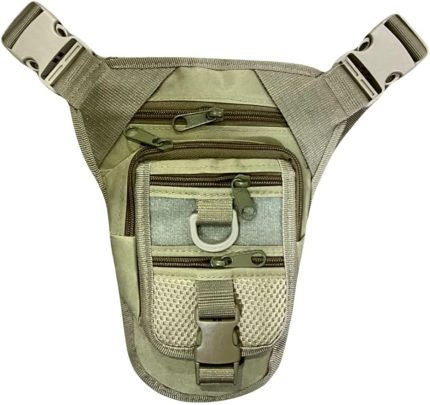 Özel Bölmeli Bel ve Bacak Çantası (Bej)