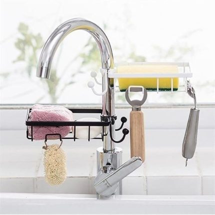 Çelik Mutfak Banyo Musluğuna Sabitlenebilir Sabunluk