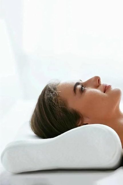 Visko Yastık Boyun Fıtığı Boyun Düzleşmesi Boyun Ağrısı Destekli Lüks Yastık, Figiza, Beyaz, Standart