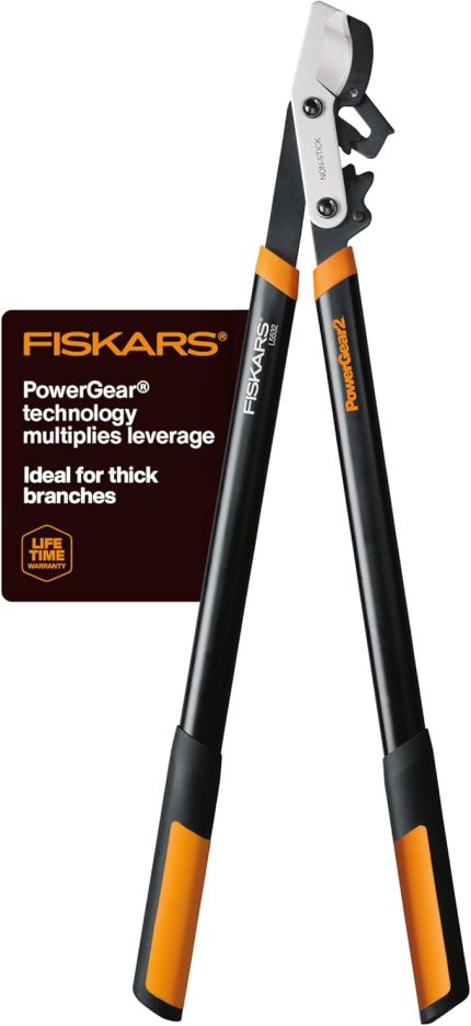 32 inç PowerGear2 Çelik Bıçak Bahçe Bypass Lopper ve Ağaç Düzeltici - 2 inç çapa kadar dallar için keskin hassas öğütülmüş çelik bıçak ağacı kesici bıçak