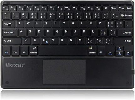 Tablet ve Telefonlar için Şarjlı Touchpadli Türkçe Bluetooth Klavye - AL2724 Siyah