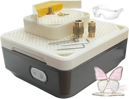 Öğütücü, Çift Katmanlı Vitray Seti, 5 Öğütücü Uçlu Mini Cam Öğütücü Makinesi, 2-3mm Cam Delme, 3-25mm Ark Öğütme, Cam İşleme Sanatları İçin
