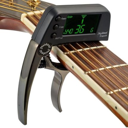 TCapo20 Hızlı Değişim Anahtar Capo Tuner Akustik Elektro Gitar Bas Kromatik için Alaşım Malzeme