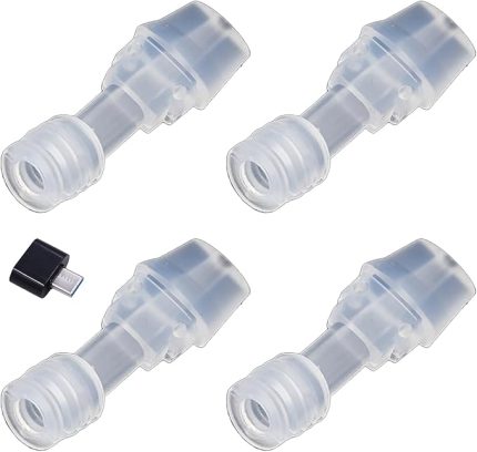 4'lü paket çocuk şişesi yedek ısırma valfleri Contigo su şişeleri için yedek ısırma valfi, silikon su şişeleri için çoklu paket, ısırma valfı değiştirme C tipi dönüştürücü, beyaz