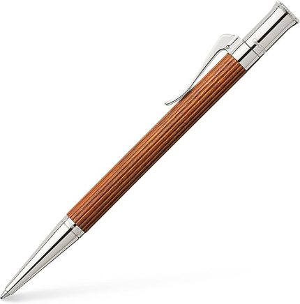 von Faber-Castell Klasik Tükenmez Kalem, Pernambuco Ahşap Gövde, Platin Kaplama, B Uç Kalınlığı, El Yapımı