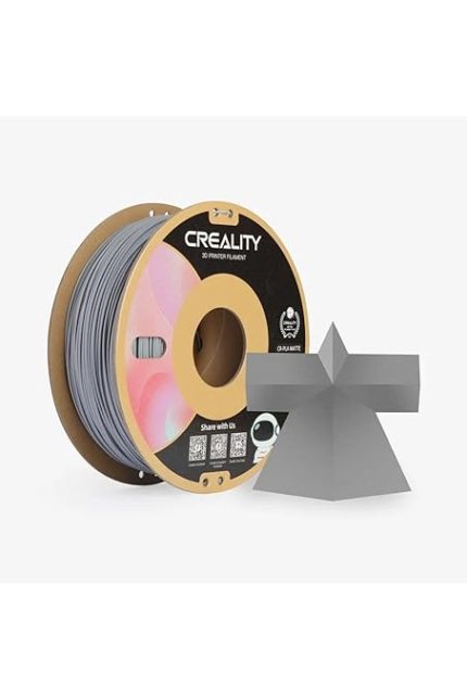 CR-PLA mat filament 1,75 mm, 1 kg çevre dostu karton bobin, mat 3D baskı PLA filament, boyutsal hassasiyet ≤ 0,03 mm, Creality 3D yazıcılar FDM ile uyumlu (gri)