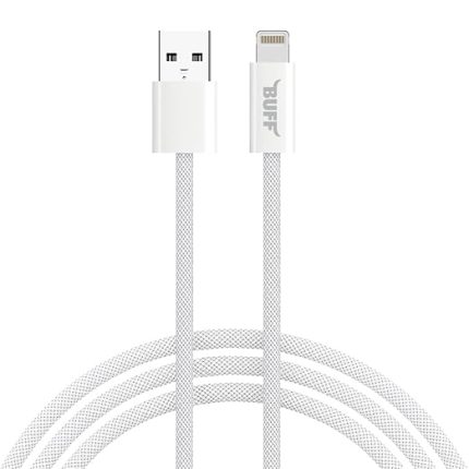 BL74 Örgülü 3A .2M Data ve Şarj Kablosu, Bükülmeye Dayanıklı, Hızlı Şarj, USB Lightning, Beyaz