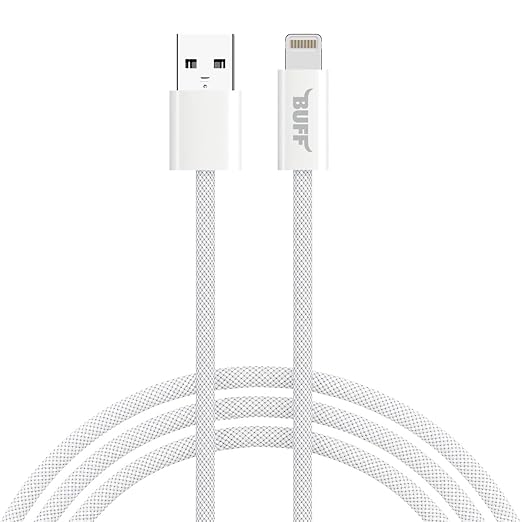 BL74 Örgülü 3A .2M Data ve Şarj Kablosu, Bükülmeye Dayanıklı, Hızlı Şarj, USB Lightning, Beyaz