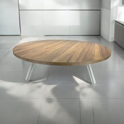 Yer Sofrası Hamur Açma Tahtası CEVİZ Oyun Masası (60 CM ÇAP)