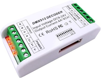 RGBW 4 kanal DMX dekoderi, Mini16A RGB RGBW LED şerit denetleyicisi DMX 512 dekoder kısıcı sürücü RGBW RGB LED şerit modülü DC9-24V için