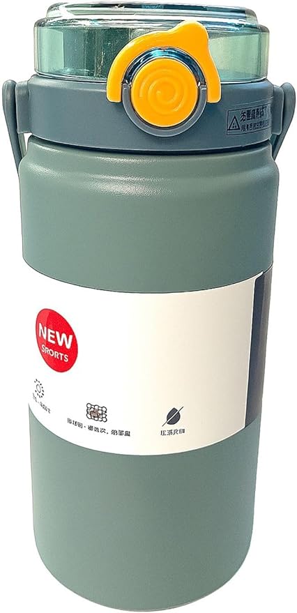 L Çelik 1 L Vakumlu Soğuk Pipetli Matara Suluk cin413mv