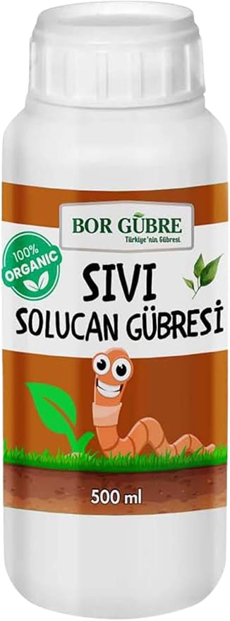 Sıvı Solucan Gübresi-500ml-Bitiyi Geliştirir- Korur-Ürün Sayısını ve Kalitesini Artırır