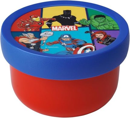 - Obstbox Kampüsü - Çocuklar için Atıştırmalık Kutusu - Bulaşık Makinesi ve Mikrodalga Fırın Güvenliğine Sahip - BPA İçermez - 300 ml - Avengers