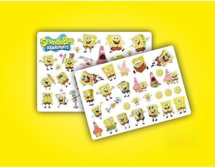 Major Selection Sponge Bob Sünger Bob Sticker Etiket 2 Sayfa 36 Adet Etiket