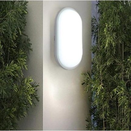 Tavan Lambası Aydos 20W Oval Balkon Tavan Lambası 6400K Beyaz LED Işık Teras Duvar Lambası (Beyaz)