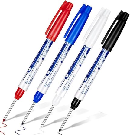 4 Adet Reach Markers Uzun Burun Su Geçirmez Delik 30 mm Reach Kalıcı İşaretleyiciler, 4