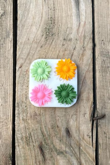 Concept Koyun Gözü Çiçeği Dörtlü Mum Kalıbı (Silikon)