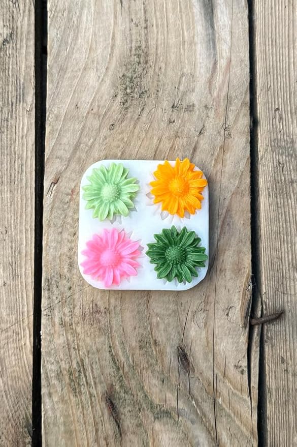 Concept Koyun Gözü Çiçeği Dörtlü Mum Kalıbı (Silikon)