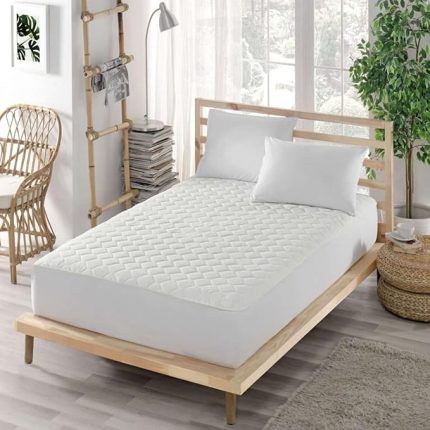 Koruyucu Alez-Mikrofiber Kapitoneli Fitted-Yanı Çarşaflı-Çift Kişilik (160x200)