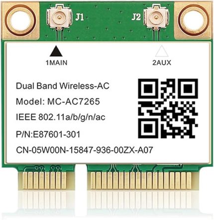 1200Mbps Bluetooth 4.2 Wifi kart Mini PCI-E Wifi kart-AC7265 kablosuz ağ kartı 7265 802.11ac 2.4G 5Ghz dizüstü bilgisayar için 7260HMW