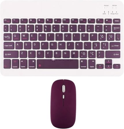 İpad Air 11 inç/Pro 11 (M3/M2) Çip 2025-2024 ile Uyumlu Bluetooth Klavye Mouse Seti MÜRDÜM