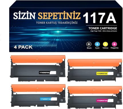 117A Renkli Lazer 150a, 150nw, MFP 178nw, MFP 178nw, MFP 178nw, MFP 178nwg, MFP 179fnw, MFP 179fwg için 117A W2073A W2073A Uyumlu Muadil Toner