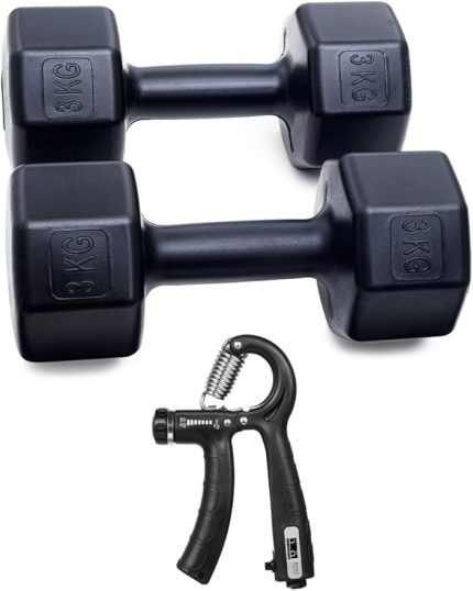 PS SPOR 3 KG DAMBIL ÇİFT + SAYAÇLI AYARLANABİLİR EL YAYI (3 KG X 2 ADET GÖNDERİM YAPILIR) SİYAH