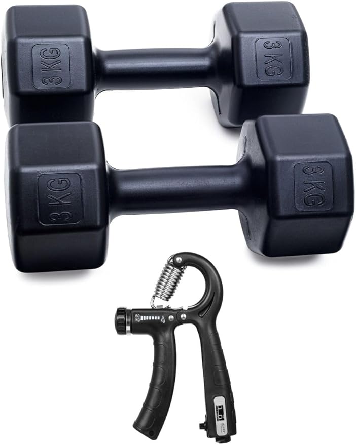 PS SPOR 3 KG DAMBIL ÇİFT + SAYAÇLI AYARLANABİLİR EL YAYI (3 KG X 2 ADET GÖNDERİM YAPILIR) SİYAH