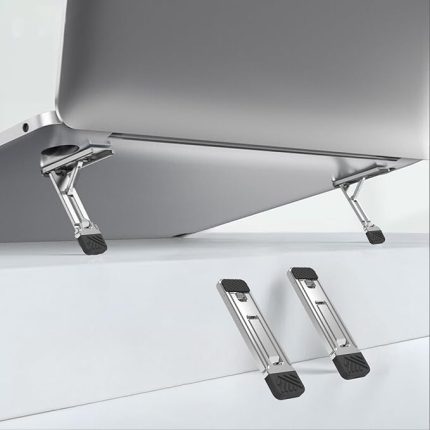 Cep Telefonu ve Dizüstü Bilgisayar Standı | Katlanabilir İnce Metal Braket | Taşınabilir, Ergonomik Laptop ve Telefon Standı | Masaüstü Çok Amaçlı Destek 1 Adet Ayak