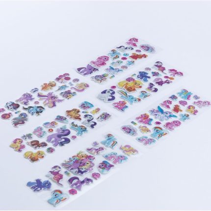 6 Adet Kabartmalı Yapışkan Sticker, Unicorn Sevimli Karakterler