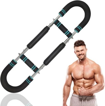 Shaker Twister Kol Eğitmeni, Erkekler için Taşınabilir Göğüs Egzersizi, Power Twister Bar Kas Gücü Arttırıcı, Evde Ayarlanabilir Göğüs Egzersiz Ekipmanları Fitness Ekipmanları