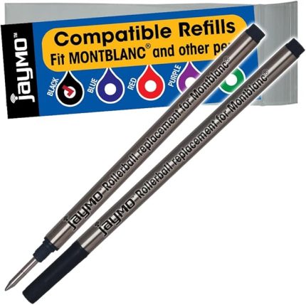 Montblanc 105158 için yedek - Ölçüler 4,44 inç / 113 mm Uzunluğunda - Roller Kalem Dolumu - 2 Siyah