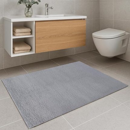 Peluş Banyo Paspası | Kaymaz Tabanlı, Yumuşak Doku | Makinede Yıkanabilir | 4 Farklı Ölçü Seçeneği (40x60 cm)
