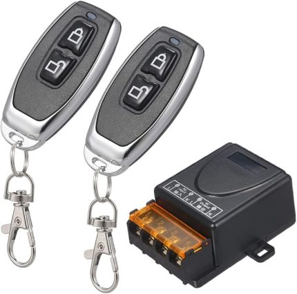 Akıllı Ev 433 Mhz AC85-220V 1CH Kablosuz Uzaktan Anahtarı Röle Alıcı Verici Evrensel Uzaktan Kumanda Anahtarı Modülü ve 2 ADET RF Verici Uzaktan Kumandalar 1527