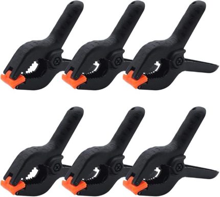6 adet yaylı kelepçe sıkıştırma kelepçesi 4 inç arka planlar yaylı kelepçe tutkal mengenesi DIY Tools hızlı gerici yaylı klemens Muslin/ahşap işleme/fotoğraf stüdyoları için