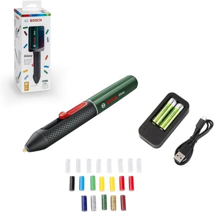 Home and Garden Gluey Akülü Tutkal Tabancası, Evergreen (20 Tutkal Çubuğu, Yeşil, Karton Kutu)