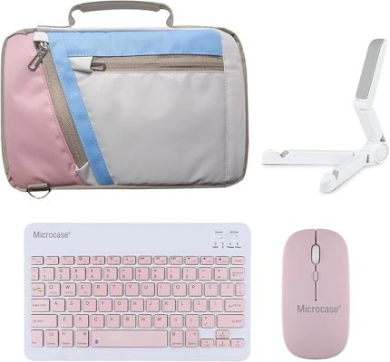 Huawei Matepad 11.5 PaperMatte Edition Uyumlu Tablet Çanta+Türkçe Bluetooth Klavye +Mouse+ Standı - Pembe AL4382 (Pembe)