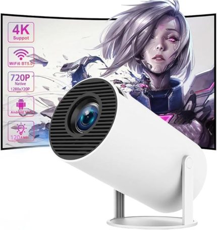 HY300 Projeksiyon Wifi 6 BT5.0, Android 11.0 İşletim Sistemiyle Desteklenir, Ev Sineması Projeksiyon, Otomatik Kilit Taşı Düzeltme, 23 inch'e Kadar Ekran Küçültme