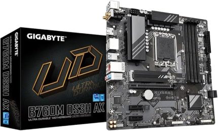 B760M DS3H AX WIFI6 Intel LGA1700 mATX ULTRA DURABLE Anakart