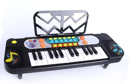 Elektronik Klavye, Taşınabilir Elektrikli Piyano Plastik Muhafaza Hafif Çoklu Modlar Standart Tuşlar Erken Eğitim İçin Kompakt Boyut (25 Tuş 11 Mod)
