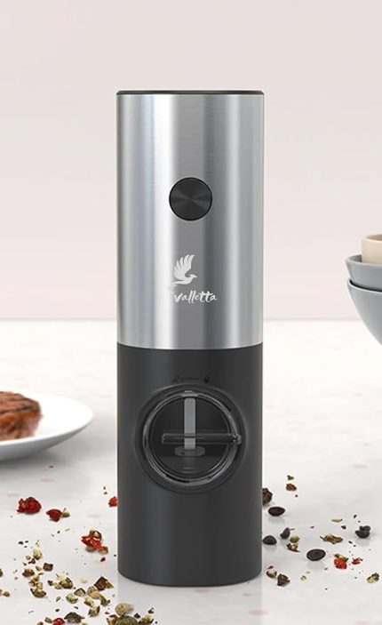 Olinda Pilli Tuz Karabiber Değirmeni Otomatik Baharat Öğütücü Tekli Siyah