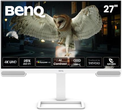 EW2790U 4K Ekran, 27 inç, 3840x1260, P3%98, Özel AI Kontrast Teknolojisi, Dahili 2.1 Hoparlör, Subwoofer, USB-C Bağlantı Noktası, 3 HDMI Bağlantı Noktası, Ergonomik Tasarım, Göz Bakımı